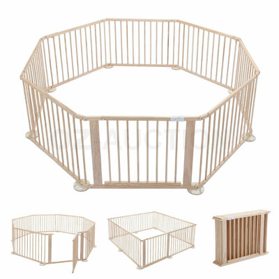 Kidbot Wooden Baby Playpen Kids Activity Centre Foldable Fence Outdoor Playard $159.95 (was $299.95) @ eBay AU