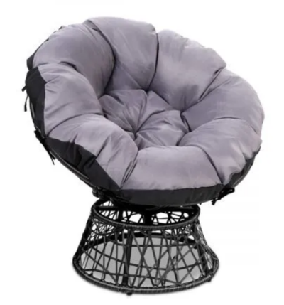 Gardeon Outdoor Papasan Chairs Lounge Setting Patio Furniture Wicker Black $229.97 (RRP $379.95) @ Crazy Sales