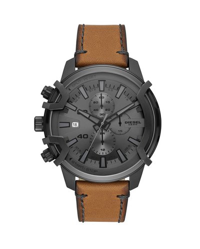 Diesel Brown Chronograph Leather Strap Men Watch Model DZ4569