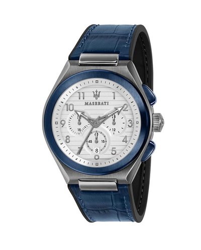 Maserati Triconic White Dial Blue Strap Men's Watch R8871639001