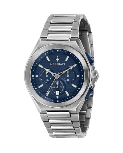 Maserati Triconic Chronograph Blue Dial Stainless Steel Men's Watch R8873639001