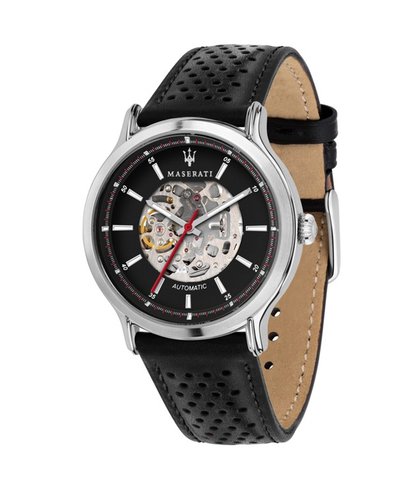 Maserati Legend Black Leather Strap Men Watch Model R8821138002