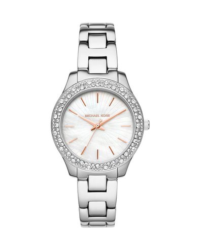 Michael Kors Liliane White Dial & Stainless Steel Bracelet Women's Watch MK4556 (SAVE17%)