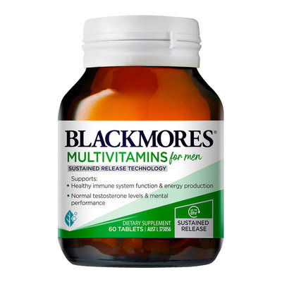 BLACKMORES Multivitamins For Men Sustained Release Technology 60 tablets $16.77 (RRP $26.68) @ Health Post NZ