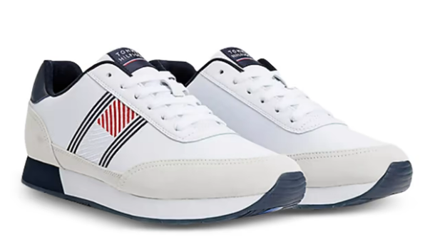 Tommy Hilfiger Essential Runner Flag Leather White $119.99 (was $179.99) @ Hype DC