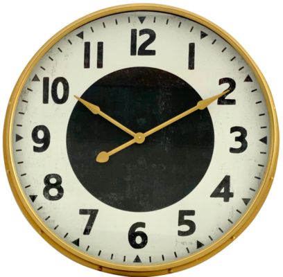 Albert 90cm Gold & Black Wall Clock $79.60 (RRP $199) @ One World Collection