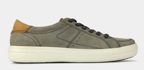 Airflex LANCE Leather Comfort Sneakers Charcoal $58.49 (RRP $129.99) @ Betts