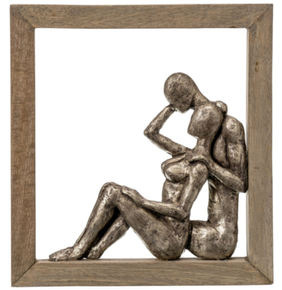 Nadal Sculpture In Frame Wall Decor Sitting Lovers $79 (RRP $135) @ Living Styles