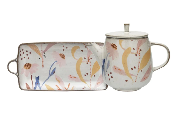 Ecology Paper Daisies Teapot (1L) & Tray with Handles (32cm) $66.43 (RRP $94.90) @ Minimax