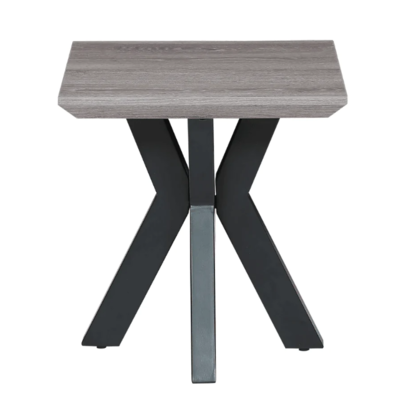 Lexy Square Wodoen Nightstand End Lamp Side Table Grey Oak $259 (RRP $425) @ Momentous Living