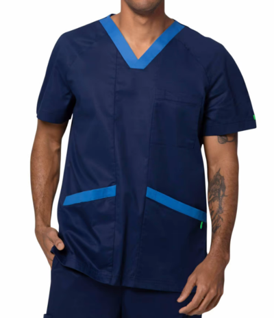 NNT Uniforms Koller V-Neck Scrub Top Navy $31.49 (RRP $44.99) @ Pivot