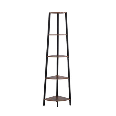 Levede 5 Tier Corner Shelf Industrial Ladder Shelf Wooden Storage Display Rack $69.99 (RRP $174.99) @ eBay AU