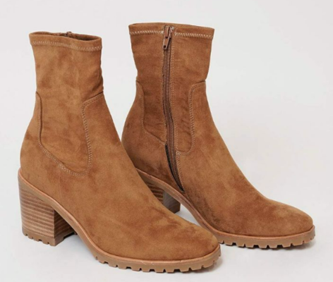 Deliva Tan Stretch Microsuede Ankle Boots $139.95 (RRP $189.95) @ Shouz