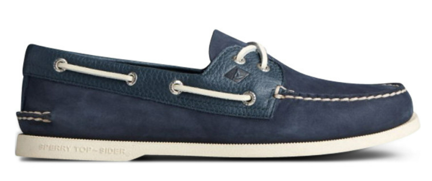 Men's Authentic Original 2-Eye Tumbled Boat Shoe Navy $69.99 (RRP $179.99) @ Sperry