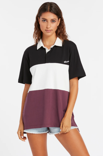 Coco Ho Polo Shirt Black White $42 (RRP $60) @ Volcom