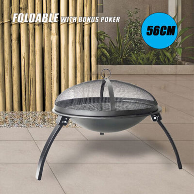 Fire Pit Charcoal BBQ Outdoor Fireplace Brazier Portable Patio Garden firepit $45 (was $99) @ eBay AU