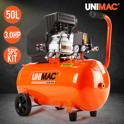 UNIMAC Air Compressor 50L 3.0HP Electric Portable Inflator Direct Tank Pump Oil $349 (RRP $539) @ eBay AU