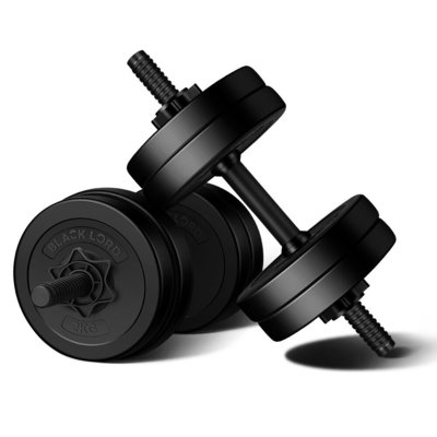 BLACK LORD 20KG Adjustable Dumbbell Set Rubber Plates Weight Lifting Bench $45.95 (RRP $329.95) @ eBay AU