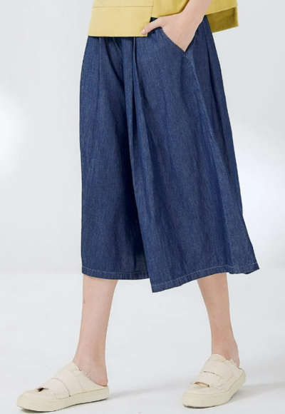 Drapey Denim Maternity Culottes Pants $47.97 (RRP $79.95) @ Mamaway