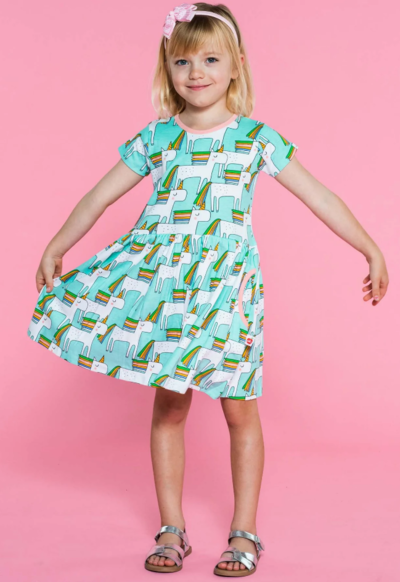 Elsa Short Sleeve Unicorn Dress $34.97 (RRP $54.95) @ Oobi