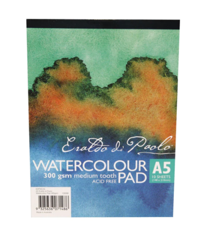 Eraldo Di Paolo A5 Watercolour Pad Cold Pressed 300gsm 10 Sheets $6.49 (RRP $12.99) @ Riot Stores