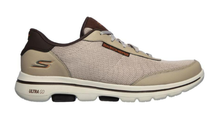 Men's Skechers GOwalk 5 Forging Natural Brown $79.99 (RRP $129.99) @ Skechers