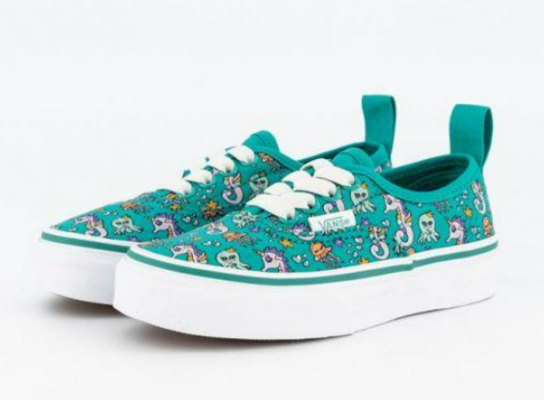 Kids Authentic Elastic Lace Classic Low Top Shoe Spectra Green/True White $40 (RRP $69.99) @ The Trybe