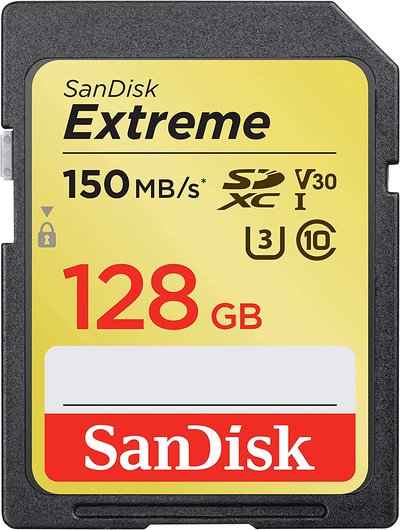 Sandisk Extreme SDXC, SDXV5 128GB, V30, U3, C10, UHS-I, 150MB/s R Yellow $28.87 (RRP $69) @ Amazon AU