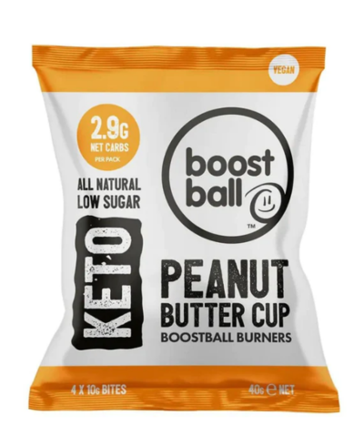 Boostball Burner Keto Bites Peanut Butter Cup 12x40g $35.64 (RRP $59.40) @ Goodness Me