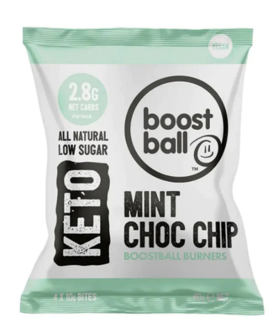 Boostball Burner Keto Bites Mint Chocolate Chip 12x40g $35.64 (RRP $59.40) @ Goodness Me