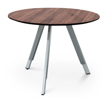 Ramos 100cm Round Wooden Office Meeting Table Walnut $200 (RRP $430) @ Interior Secrets