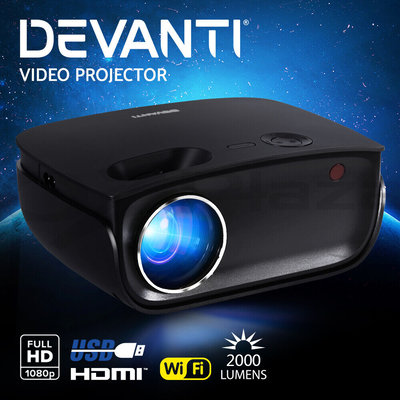 Devanti Mini Video Projector Wifi USB HDMI Black $152.95 (RRP $254.90) @ eBay AU