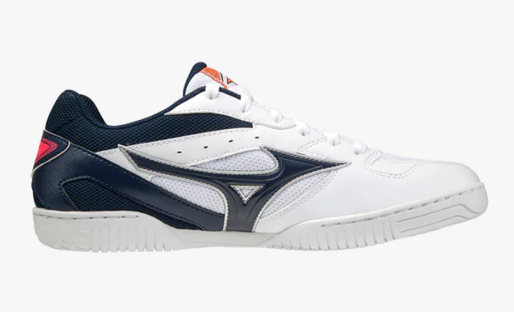 Crossmatch Plio RX4 Men's Table Tennis Shoe White Dress Blues $69 (RRP $140) @ Mizuno