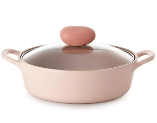 Neoflam Retro Sherbet 22cm Low Stockpot Induction with Glass lid Peach $152.95 (RRP $230.95) @ Neoflam