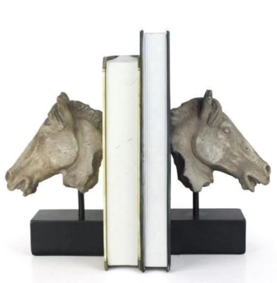 Natural Horse Head Bookends W Black Base $39.50 (RRP $79) @ One World Collection