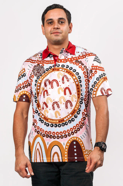 The Time Is Now Naidoc Week 2022 Unisex Polo Shirt $29.97 (RRP $59.95) @ Yarn Marketplace