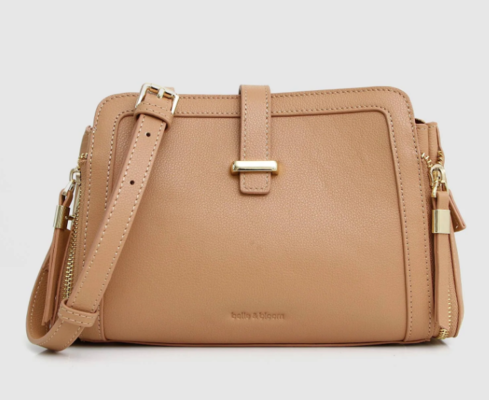 Your Girl Cross-Body Bag Light Camel $129.95 (RRP $229.95) @ Belle And Bloom