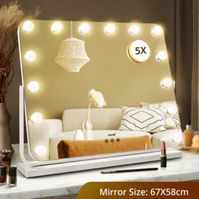 Maxkon Hollywood Makeup Vanity Mirror with 14 LED Lights 5X Magnification Touch Control $119.88 (RRP $329.95) @ Crazy Sales