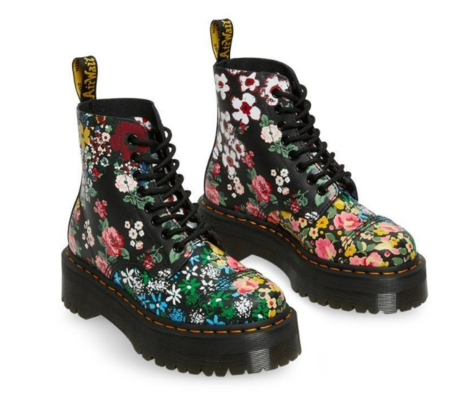 Sinclair Jungle Floral Mash Boot Black Floral Mash up Backhand $179.99 (RRP $349.99) @ Dr Martens