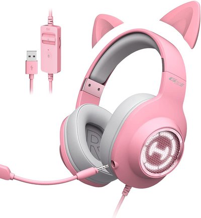 Edifier G2 II Cat Ear PC Gaming Headset Pink USB Headphones with Mic $82.42 (RRP $119.90) @ Amazon AU