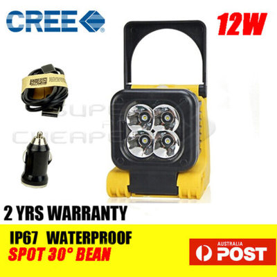 Portable Magnetic Base 12W Cree Led Work Light Spot Lamp 12V Rechargeable $39 (RRP $79) @ eBay AU