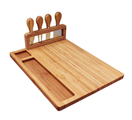 SOGA 36cm Brown Rectangular Wood Cheese Board Charcuterie Serving Tray with Knife Set $46.90 (RRP $72.90) @ Hey Hey