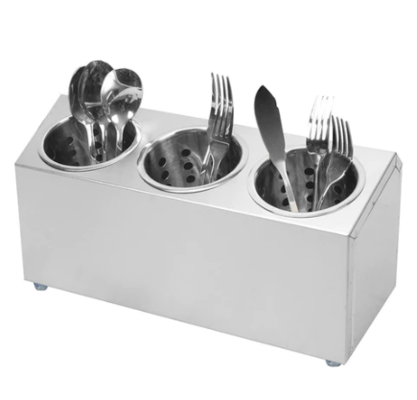 SOGA 18/10 Stainless Steel Commercial Conical Utensils Cutlery Holder with 3 Holes $77.90 (RRP $121.90) @ Hey Hey