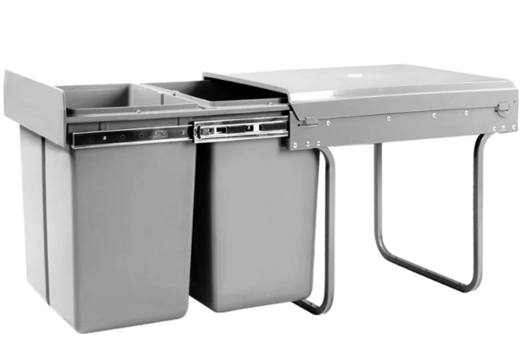 Cefito 2x20L Pull Out Bin Grey $134 (RRP $251) @ Kings Warehouse