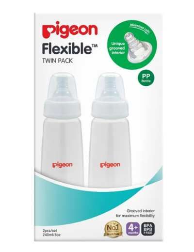 Pigeon Flexible Bottle PP 240ml Twin Pack (Slim Neck) $14.95 (RRP $21.49) @ Chemist Direct