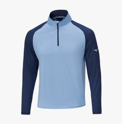 Quick Dry Breeze Quarter Zip Blue Bell $59 (RRP $99) @ Mizuno