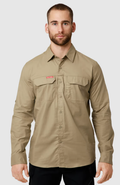 Flex Ripstop LS Shirt Khaki $24.99 (RRP $49.99) @ 4Workers