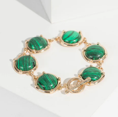 Green Segmented T&O Bracelet $8.49 (RRP $16.99) @ Colette Hayman