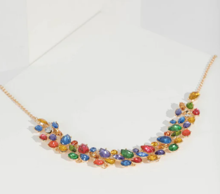 Multi Colour Multi Crystal Cluster Necklace $14.99 (RRP $29.99) @ Colette Hayman