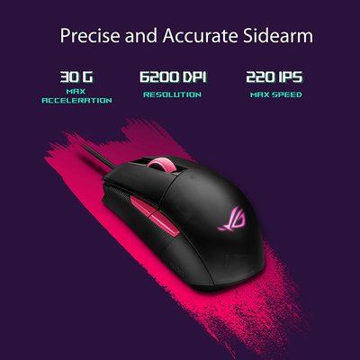 ASUS ROG Strix Impact II Ergonomic Gaming Mouse Electro Punk $41.40 (RRP $79) @ Amazon AU